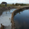 Restauración de erosión en playa